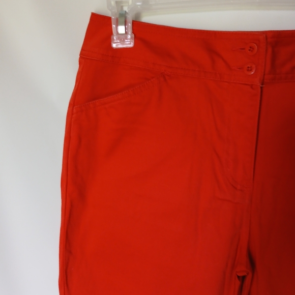 Bill Blass Womens Stretch Capris Size 10 Color Terracotta - Picture 3 of 8